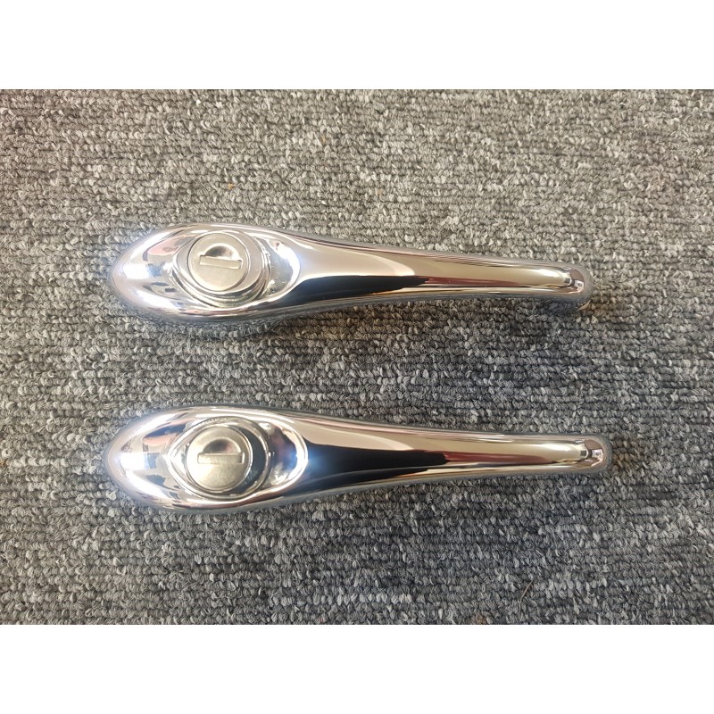 Chesil Chrome Door Handles Pair